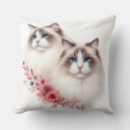 ALMOFADA PAR DE BONITOS GATOS RAGDOLL FLUFFY