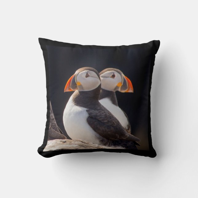 Almofada Par de Puffins (Frente)
