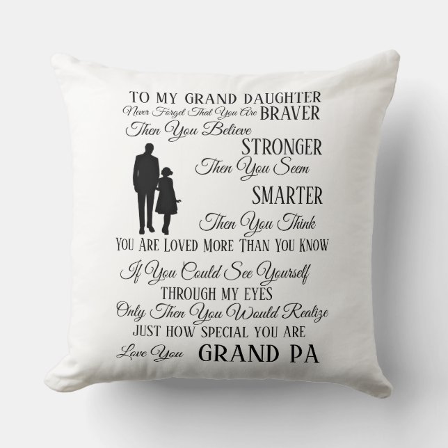 Almofada Para A Minha Filha Da Grand PA (Frente)