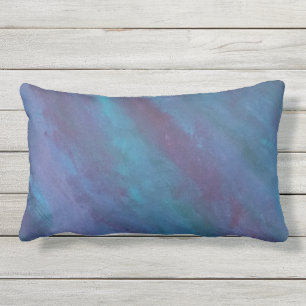 Almofada Para Ambientes Externos Abstrato de Ombre Azul Roxo Violeta-Teal Turques