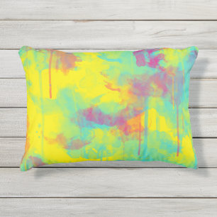 Almofada Para Ambientes Externos Abstrato de Verão Divertimento colorido Splatters