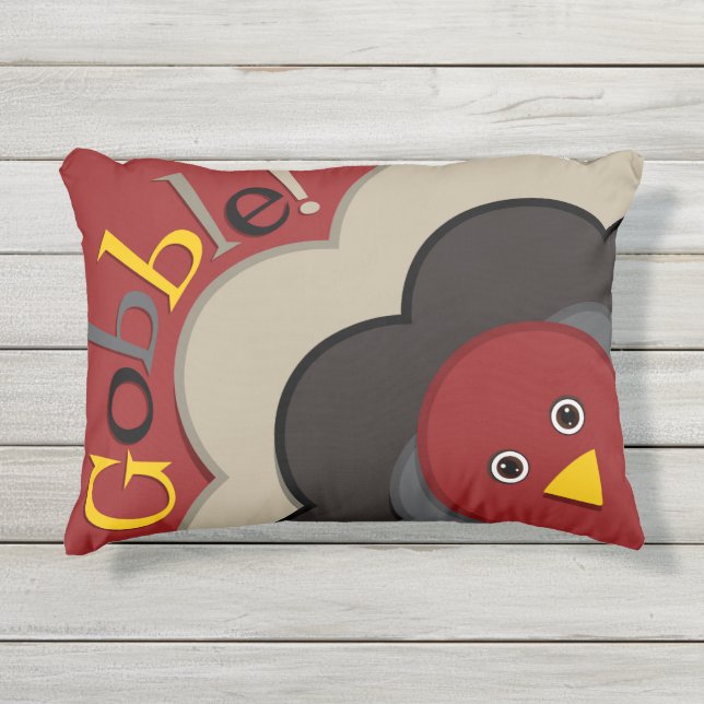 Almofada Para Ambientes Externos Ação de graças escondendo peru (Frente)