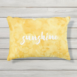 Almofada Para Ambientes Externos Aguarela amarela da luz do sol