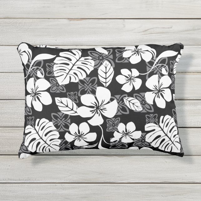 ALMOFADA PARA AMBIENTES EXTERNOS ALOHA SEXTA-FEIRA (NEGRO/CINZA) (Frente)