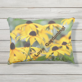 Almofada Para Ambientes Externos Amarelo Flor Com Marrom