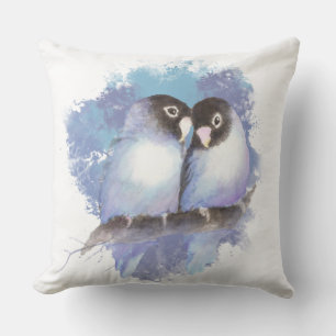 Almofada Para Ambientes Externos Aquarela Cachorro Azul Caçadores de Aves Arte de A