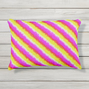 Almofada Para Ambientes Externos Ardeco-Arco-Íris, Cor-de-rosa Amarelo