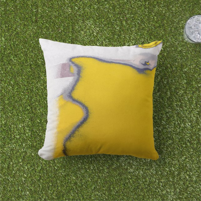 Almofada Para Ambientes Externos Arte De Descolamento De Tintas De Carro (Grama)