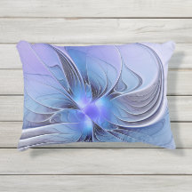 Arte fractal moderna abstrata azul lavanda
