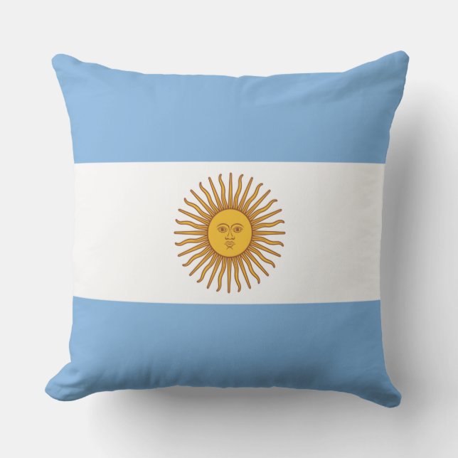 Almofada Para Ambientes Externos Bandera de bandeira da Argentina (Frente)
