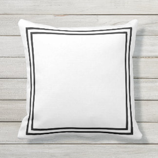 Almofada Para Ambientes Externos Beira preto e branco travesseiro decorativo quadro