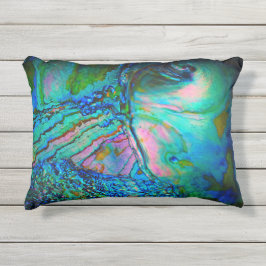 Almofada Para Ambientes Externos Blue Abalone Shell Accent Throw Pillow
