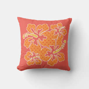 Almofada Para Ambientes Externos Bolinhas Hibiscus - Travesseiro tropical ao ar liv