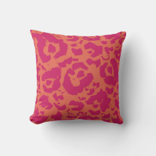 Almofada Para Ambientes Externos Bonito cor-de-rosa, laranja, "Zebra Leopardo"