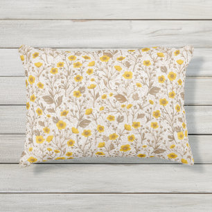 Almofada Para Ambientes Externos Buttercups, amarelo e marrom