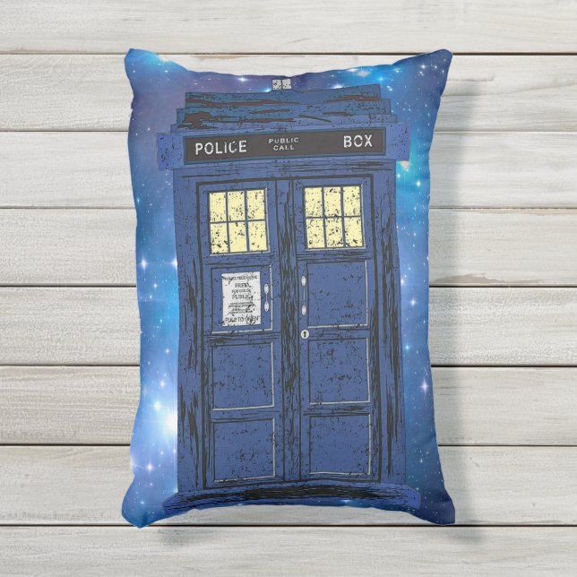 Almofada Para Ambientes Externos Caixa de Chamada Pública da Polícia Azul - Viagem  (Front(Vertical))