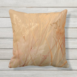 Almofada Para Ambientes Externos Campos de Borboleta Outono Grama de Prados