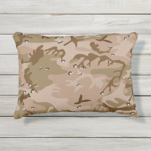 Almofada Para Ambientes Externos Camuflagem Marrom do Deserto Militar 12x16