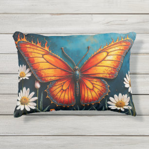 Almofada Para Ambientes Externos Cartaz-borboleta-de-fogo trabalho de arte chamomil