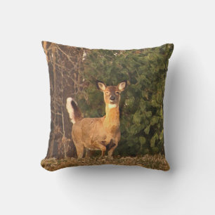 Almofada Para Ambientes Externos Cervos de Brown no travesseiro exterior animal do