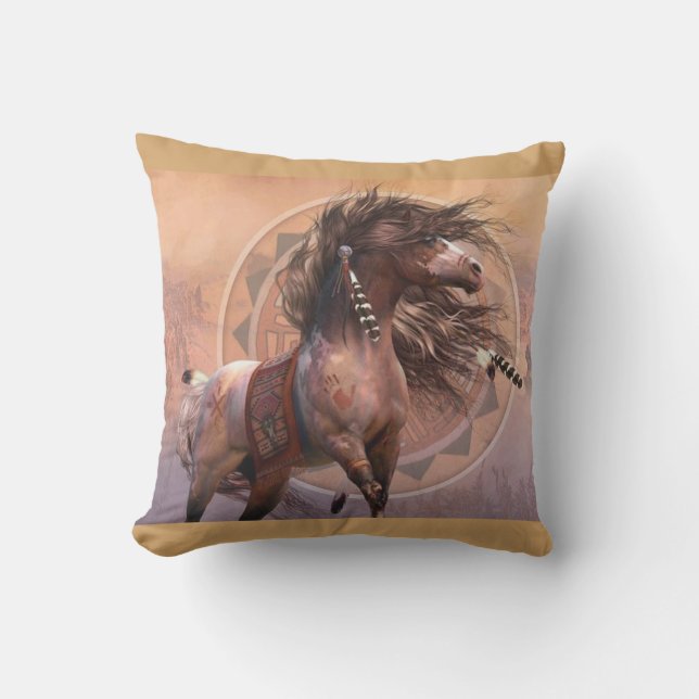 Almofada Para Ambientes Externos Cherokee Horse (Frente)