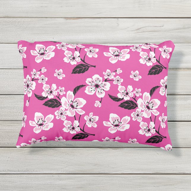 Almofada Para Ambientes Externos CHERRY BLOSSOM  - SAKURA (PINK) Accent Pillow (Verso)