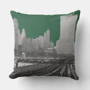 Almofada Para Ambientes Externos Chicago Rail Yards Michigan Avenue 1960's Photo