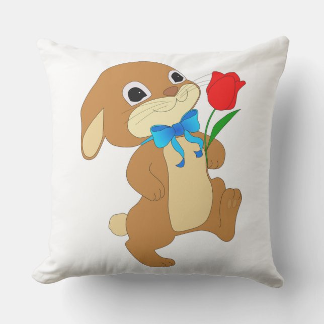 ALMOFADA PARA AMBIENTES EXTERNOS COELHO AO AMOR (Frente)