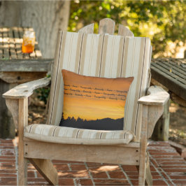 Almofada Para Ambientes Externos Colinas De Prairie Na Fotografia Sunset