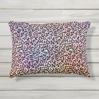 Almofada Para Ambientes Externos Colorful Leopard Accent Pillow