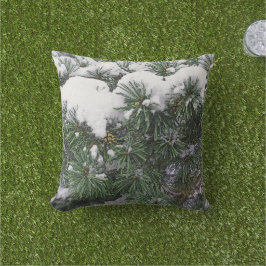ALMOFADA PARA AMBIENTES EXTERNOS COMBUSTÍVEIS EVERGREEN COBERTOS PELA NEVE COM PINE
