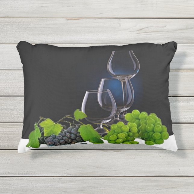Almofada Para Ambientes Externos Copos de Vinho  (Frente)