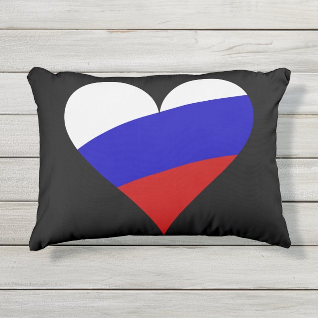 Almofada Para Ambientes Externos Coração do russo (Frente)