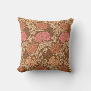 Almofada Para Ambientes Externos Crisântemos, Brown e oxidação de William Morris