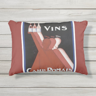 ALMOFADA PARA AMBIENTES EXTERNOS DE "IMPRESSÃO DA ARTE DO POSTER DO VINHO DO