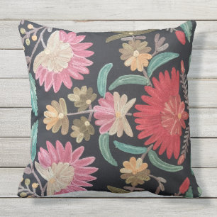 Almofada Para Ambientes Externos Design floral bordado