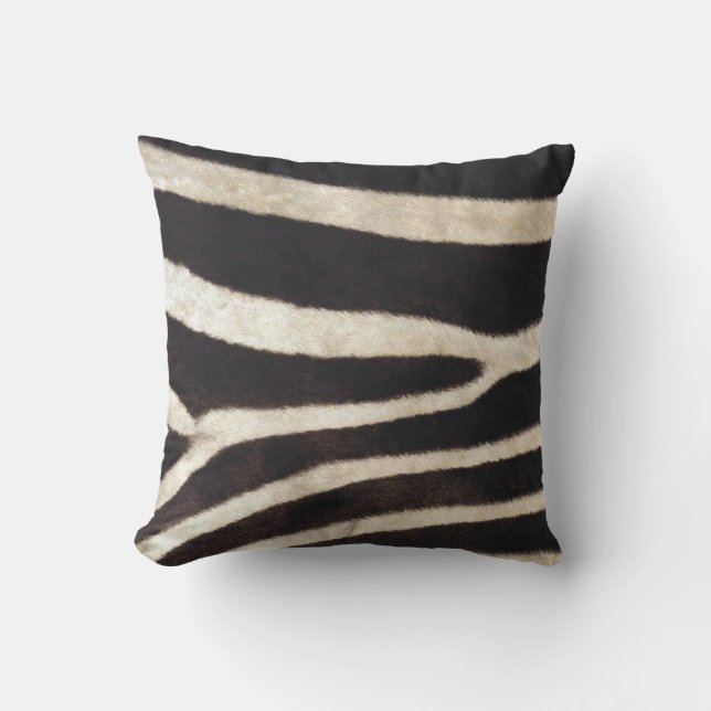 Almofada Para Ambientes Externos Design impressão de pele Zebra africana (Frente)