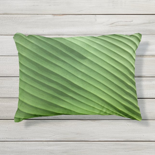Almofada Para Ambientes Externos Diagonal Verde Folha (Frente)