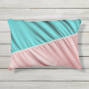 Almofada Para Ambientes Externos Divertido! Tecido rosa e verde
