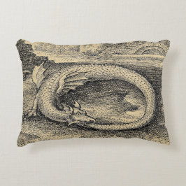 Almofada Para Ambientes Externos Dragão Ouroboros Medieval