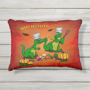 Almofada Para Ambientes Externos Dragões - Feliz Halloween! Hoje eu cozinho