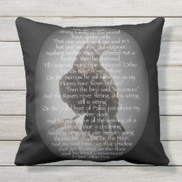 Almofada Para Ambientes Externos Edgar Allan Poe O Poema Raven Raven Watercolor