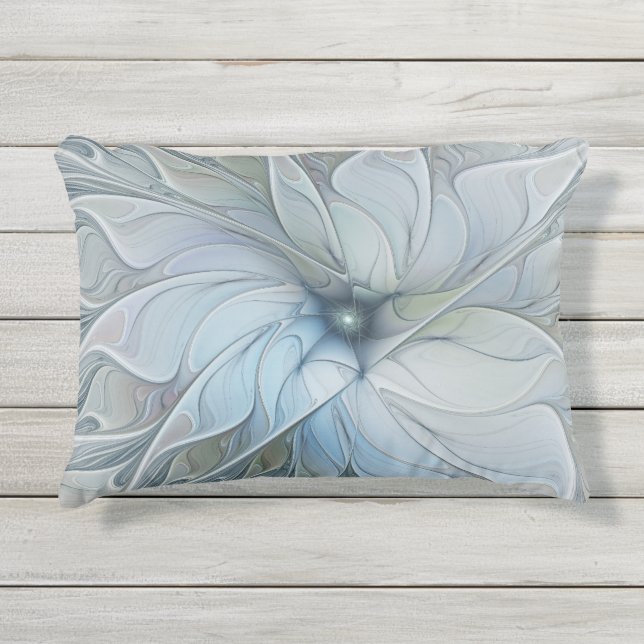Almofada Para Ambientes Externos Elegant Beauty Modern Abstract Fractal Art Flower (Frente)