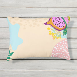 Almofada Para Ambientes Externos Elegante padrão rosa e abstrato