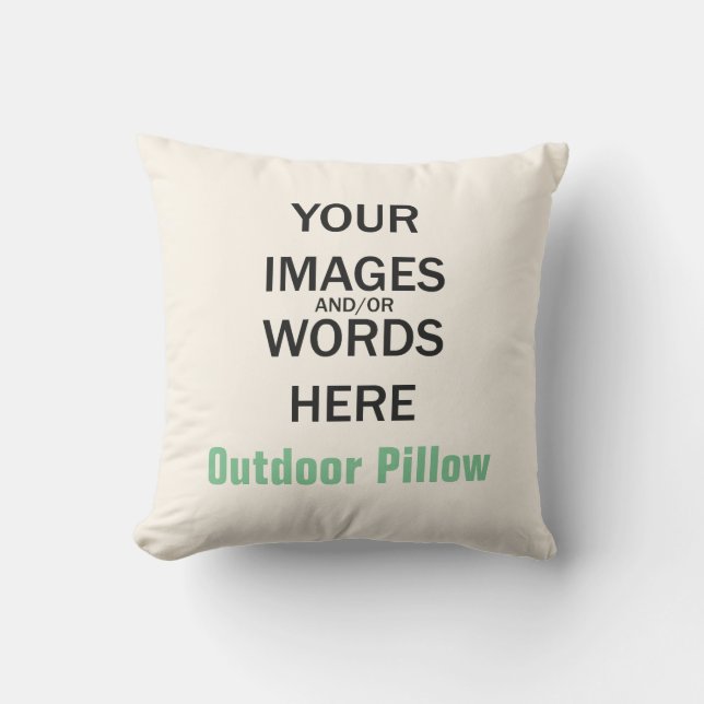 Almofada Para Ambientes Externos Faça você mesmo - Travesseiro externo (Frente)