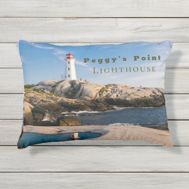 Almofada Para Ambientes Externos Farol de Peggys Point Atlantic Canadá (Frente)