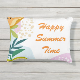 Almofada Para Ambientes Externos Feliz verão, bonitinha, abstrato e frutas