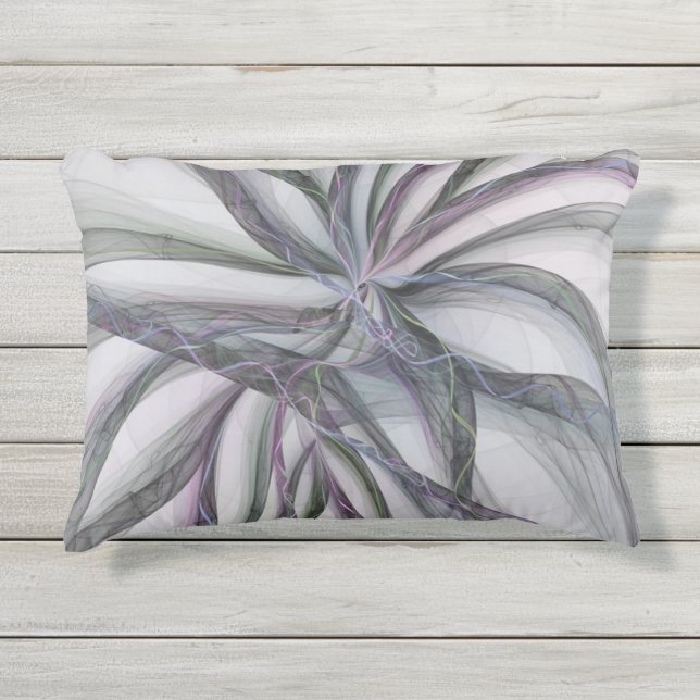 Almofada Para Ambientes Externos Filigree aciona Fractal Abstrato Swing Moderno (Frente)
