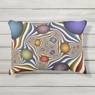 Almofada Para Ambientes Externos Flexibindo Arte Fractal Colorida Abstrato