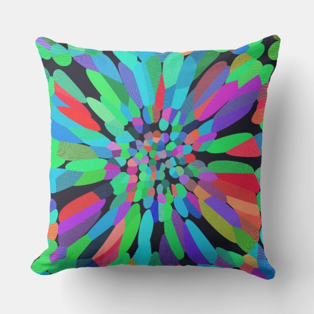 Almofada Para Ambientes Externos Flor Azul (Frente)